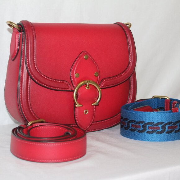 COACH Beat Saddle bag in Candy Apple C3738 - Picture 7 of 9